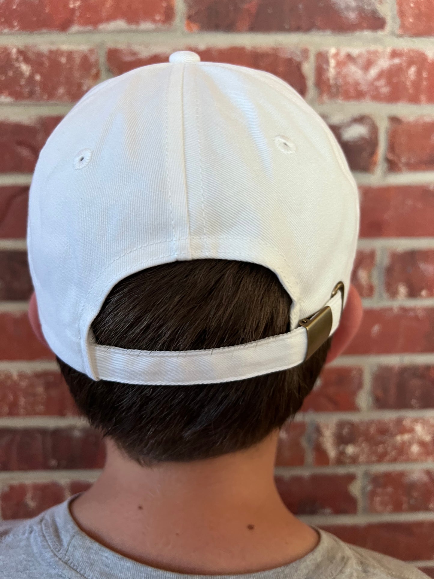 Okie School White Twill Cap, 100% Cotton